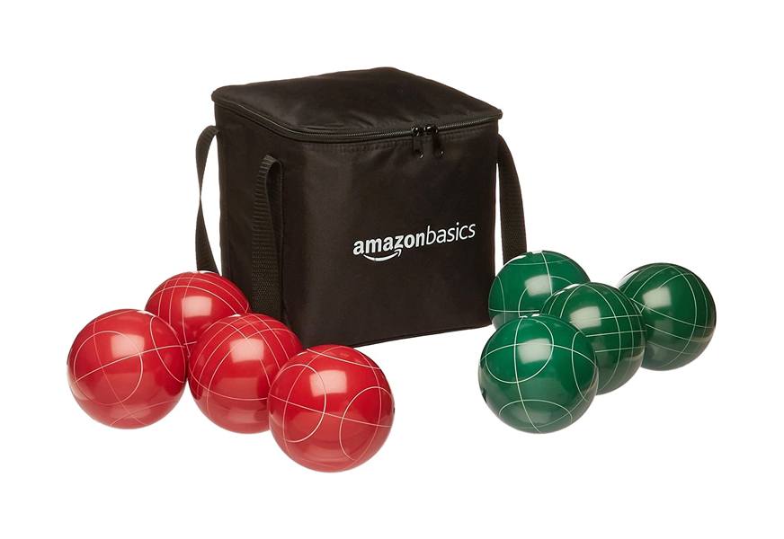 amazonbasics bocce ball set