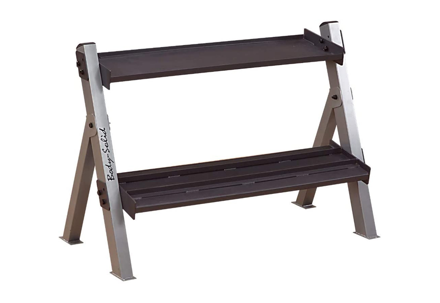 body solid dumbbell and kettlebell rack