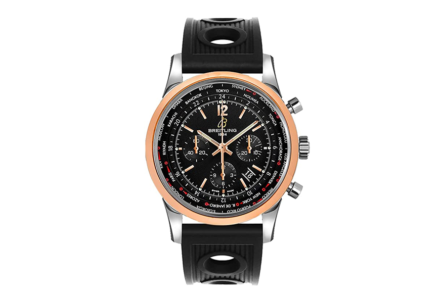breitling transocean unitime pilot watch