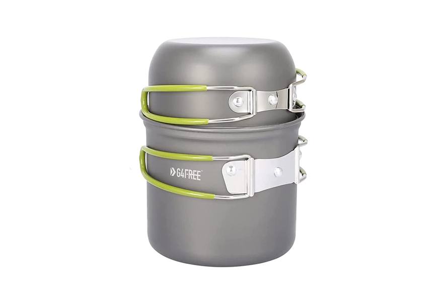 g4free outdoor 13 piece camping cookware kit