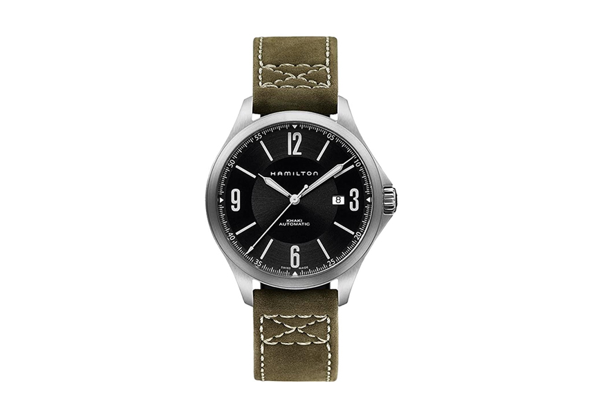 hamilton aviation olive pilots’s watch