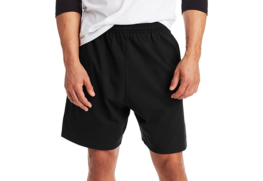 hanes jersey sports gym shorts for men