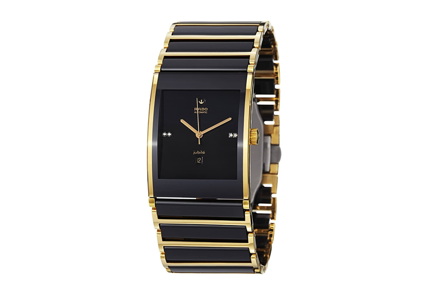 integral analog display square watch