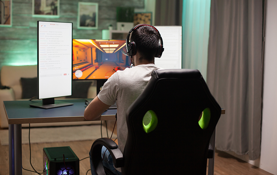 kid sitting on gaming chair