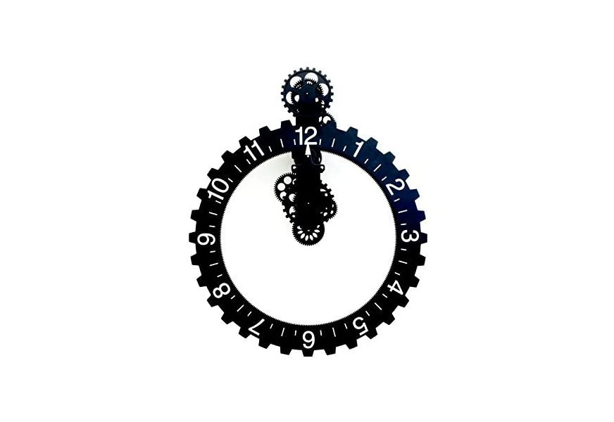 kikkerland big wheel wall clock