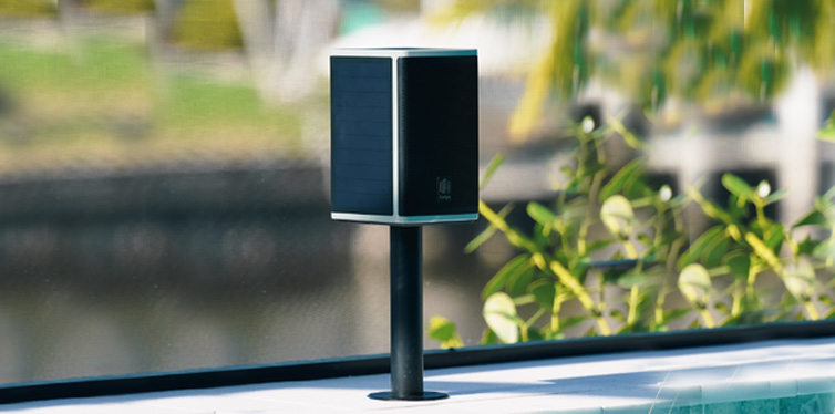 lodge solar powered speakers