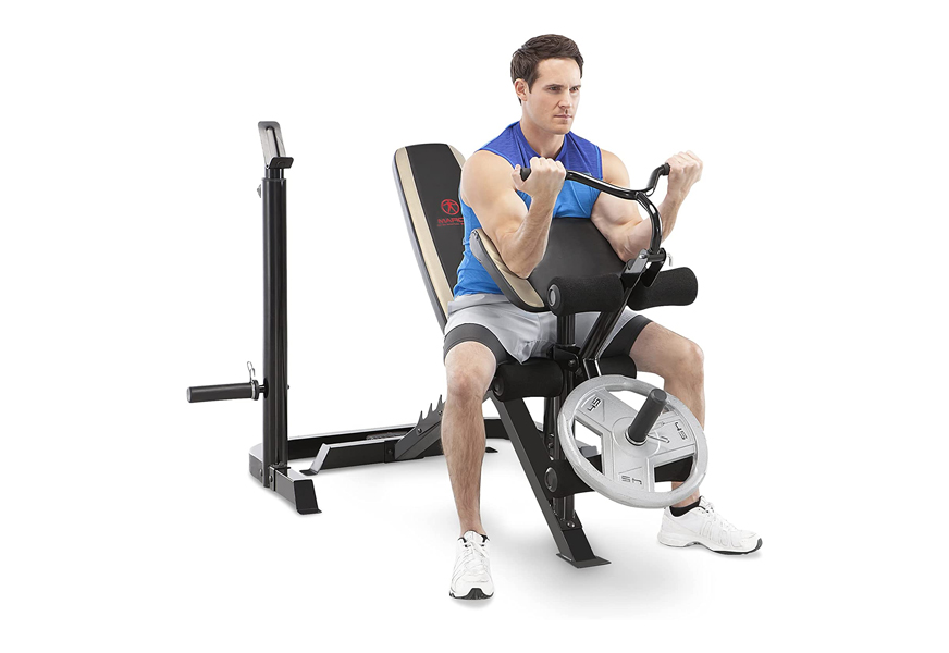 marcy adjustable olympic weight bench and squat rack