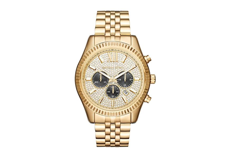 michael kors lexington chronograph stainless steel watch