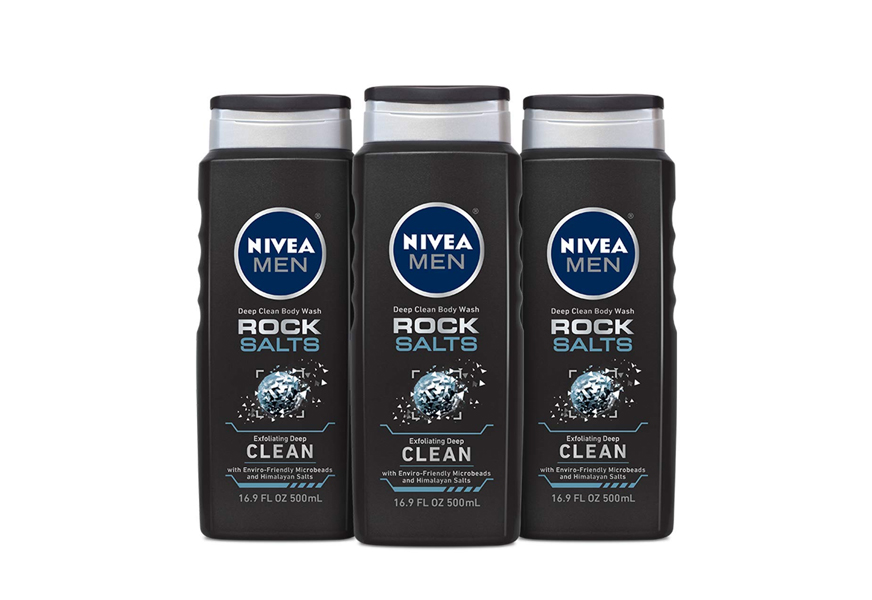 nivea men deep rock salts body wash - exfoliating deep clean