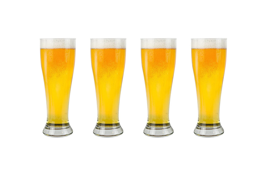 nucleated pilsner craft beer glasses set
