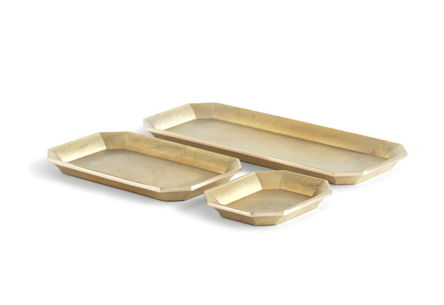 oji masanori set of brass desk trays