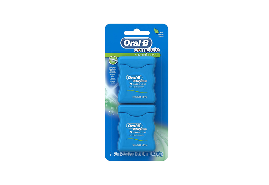 oral-b complete satin dental floss mint