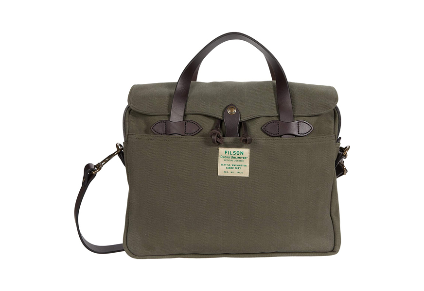 original filson briefcase in otter green