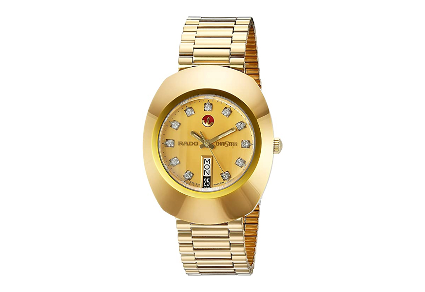 original golden dial rado watch for men