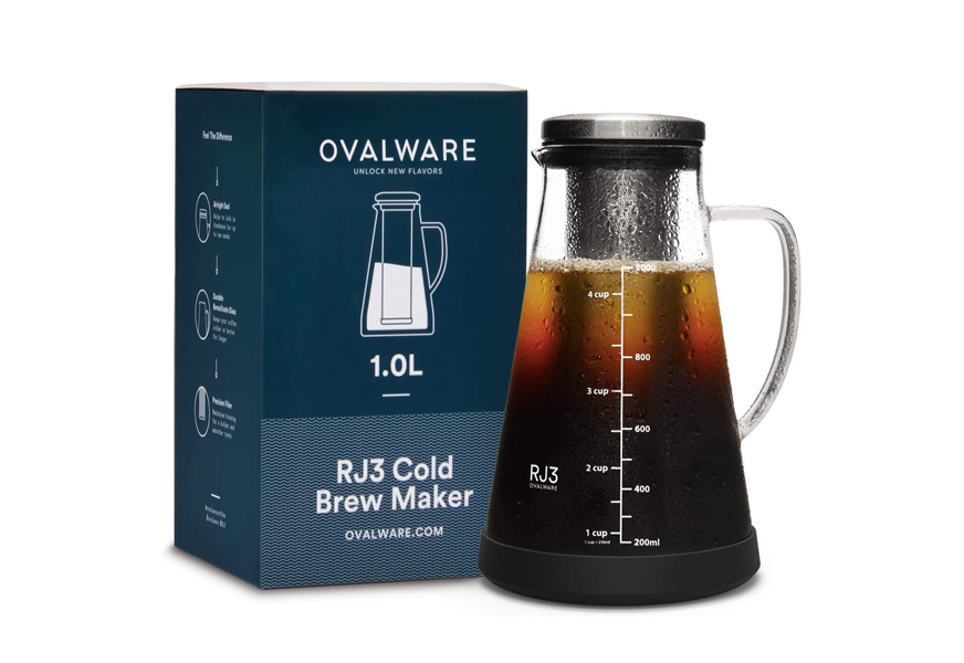ovalware airtight cold brew iced coffee maker