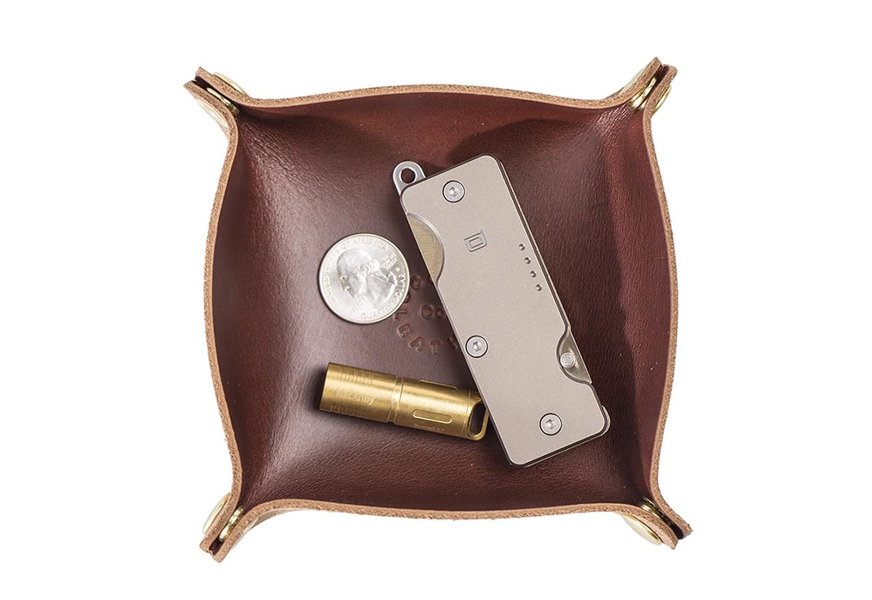 scout leather mini valet tray