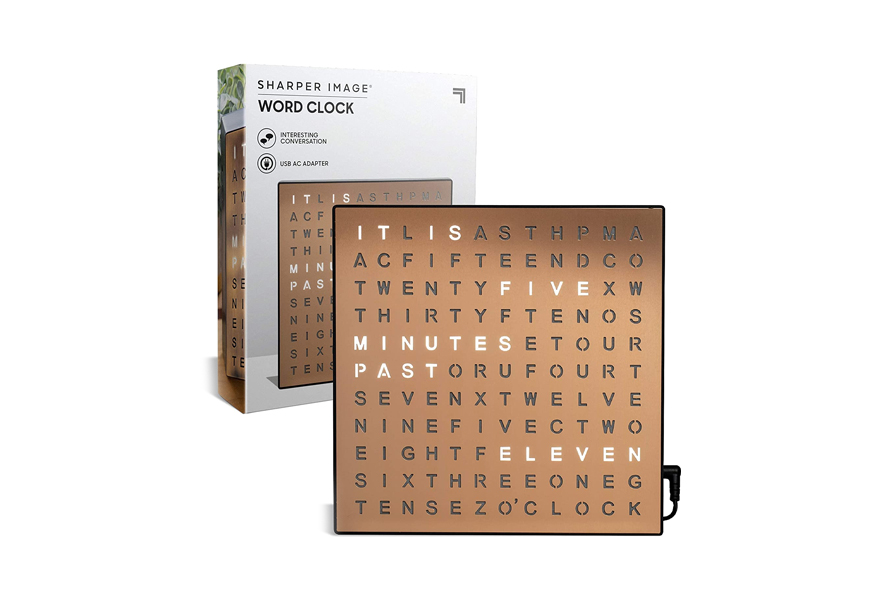 sharper image light up electronic word clock