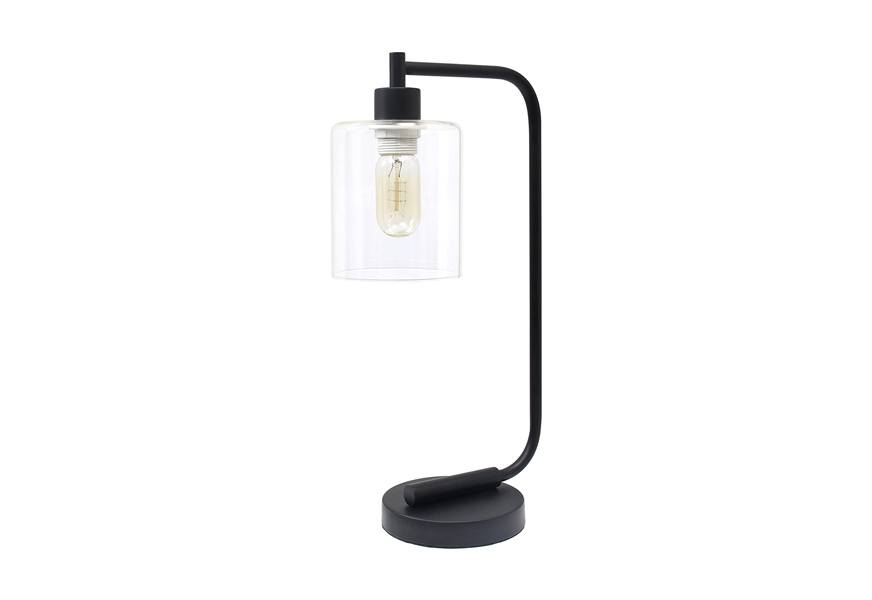 simple designs home ld1036 blk industrial iron desk lamp