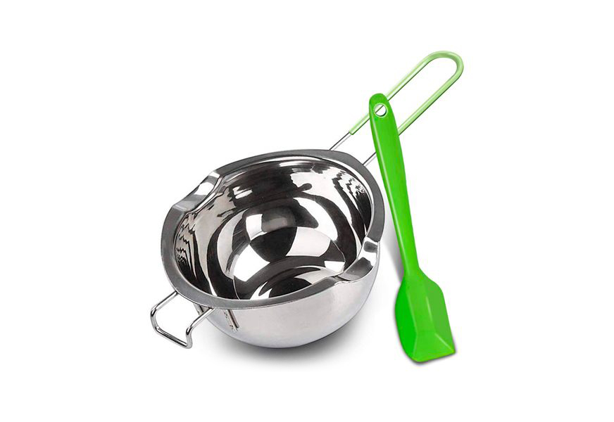 sysmie double boiler with silicone spatula