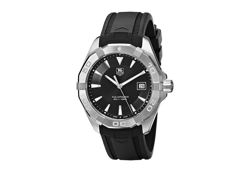 tag heuer stainless steel pilot’s watch