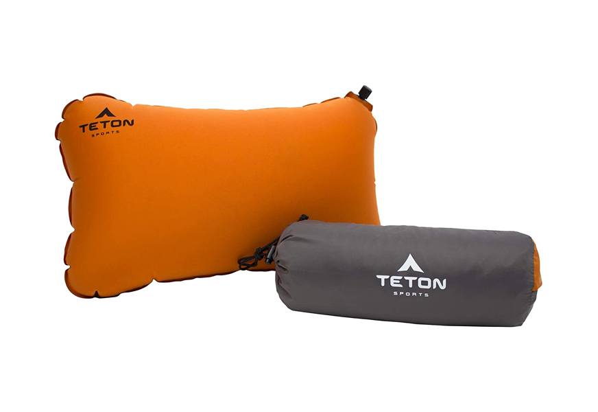 teton sports comfortlite self inflating camping pillow