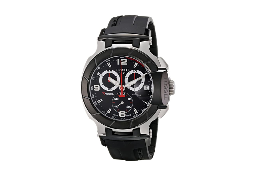 tissot mens t-race black chronograph