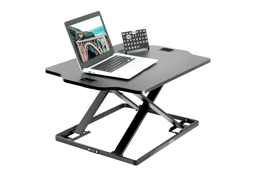 vivo black single top height adjustable standing desk