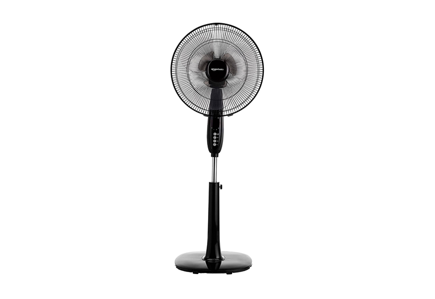 amazonbasics oscillating dual blade standing pedestal fan