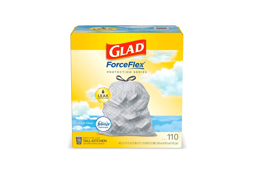 glad tall kitchen drawstring trash bags