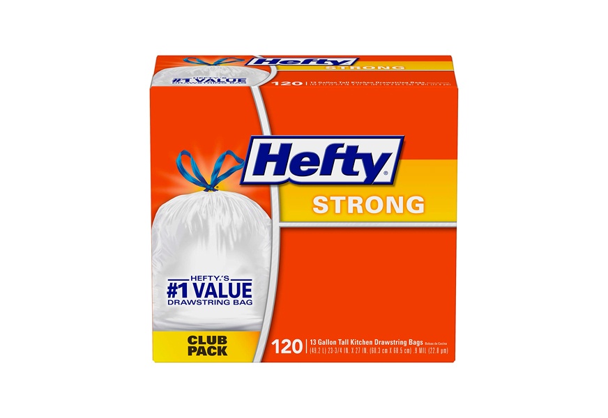 hefty strong tall kitchen trash bags