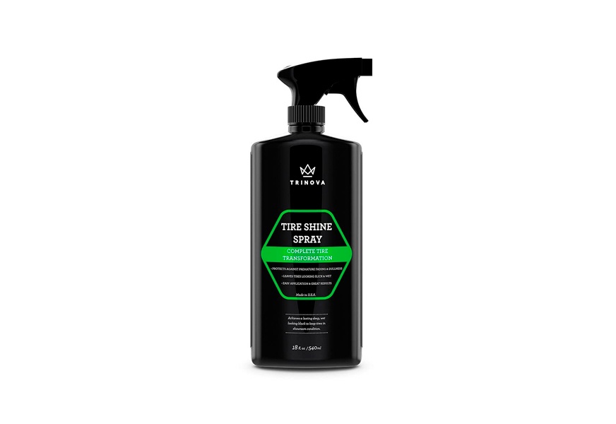 trinova tire shine spray no wipe wheel and tire cleaner