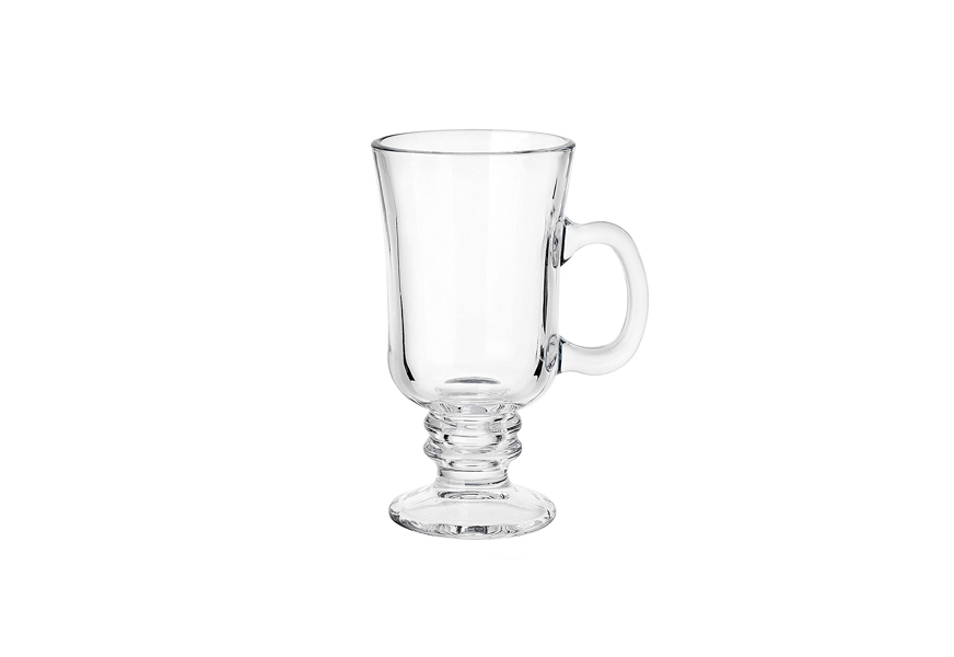 whole housewares clear glass irish coffee mug set of 4