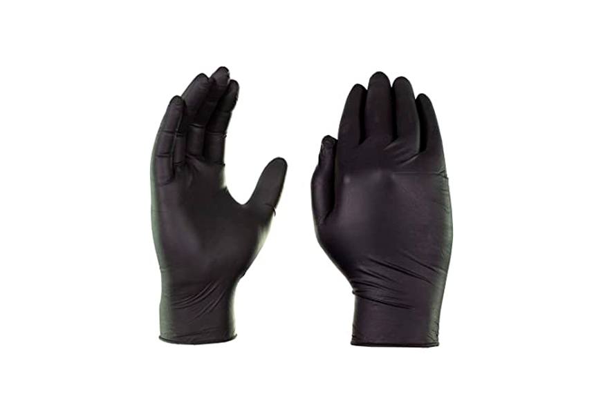 x3 industrial black nitrile gloves