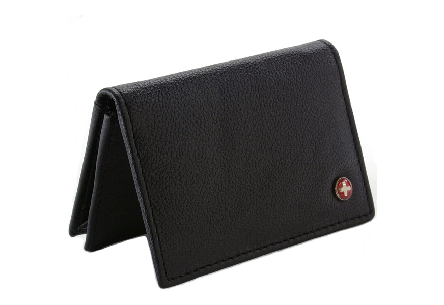 alpine swiss genuine leather thin business card case
