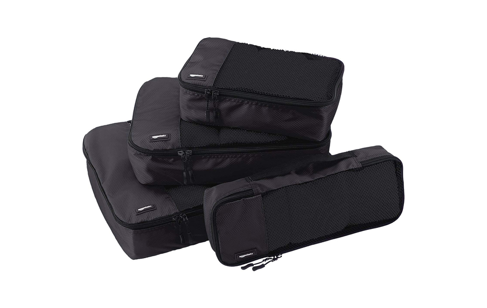 amazonbasics 4 piece packing travel organizer cubes set