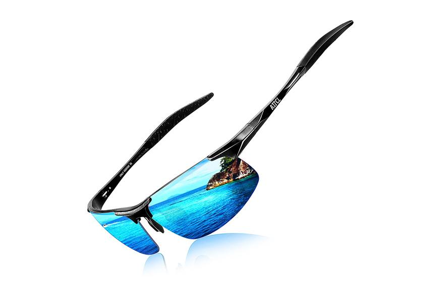 attcl men's fashion driving polarized blue lens sunglasses