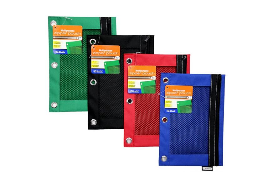 b bazic 3 ring pencil pouch