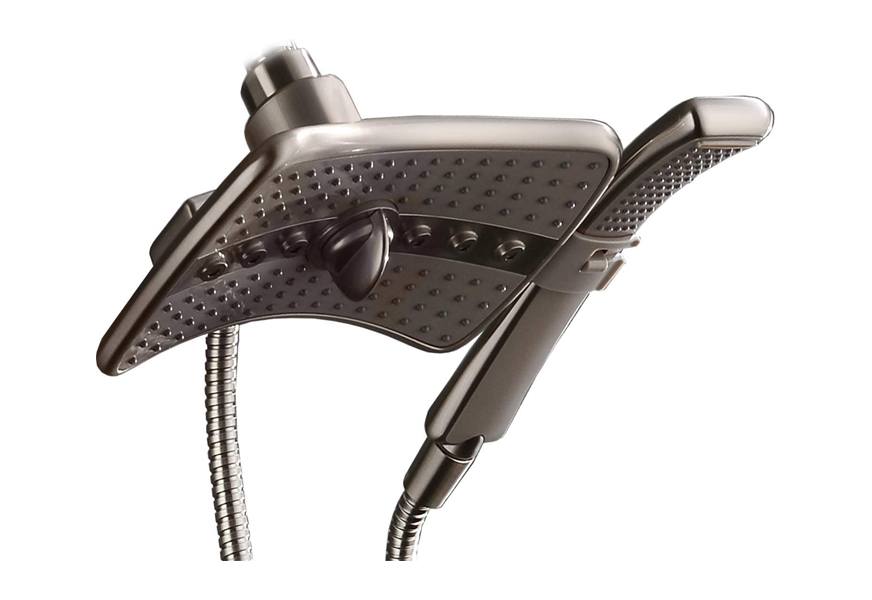 bright showers bronze combo fixed and handheld shower head