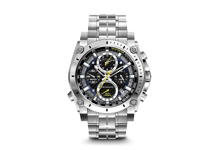 bulova 47mm precision stainless steel chronograph