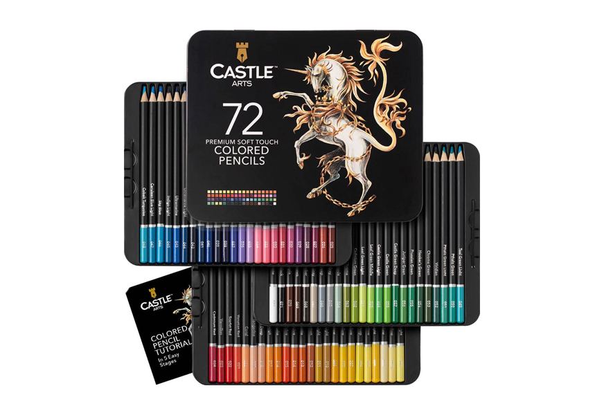 castle art supplies 72 colored pencils set