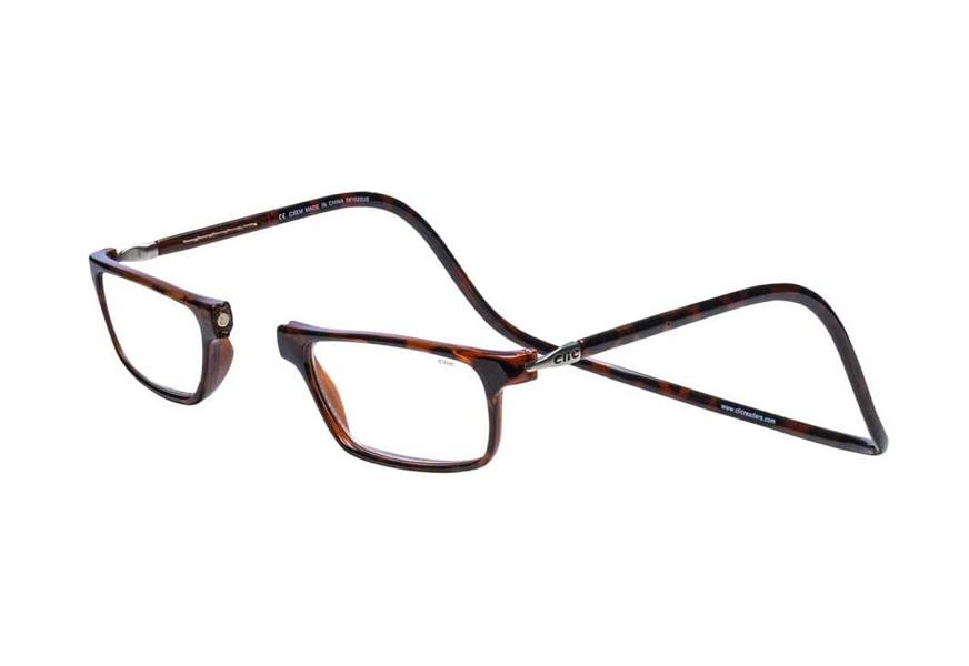 clic adjustable front connect reader with tortoise shell frame