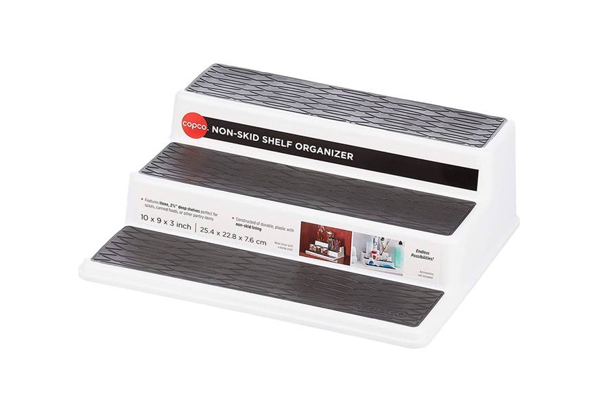 copco non skid 3 tier kitchen cabinet organizer