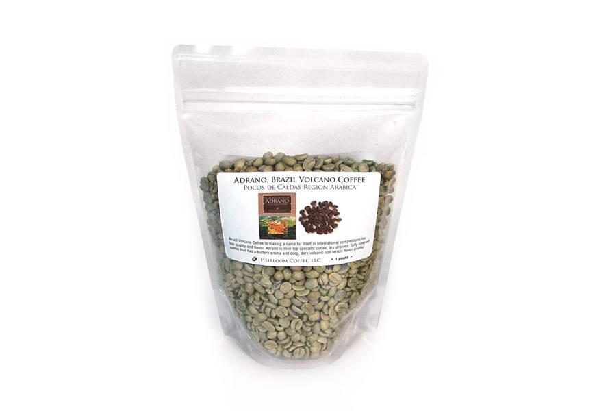 heirloom coffee llc brazil adrano volcano green unroasted coffee beans