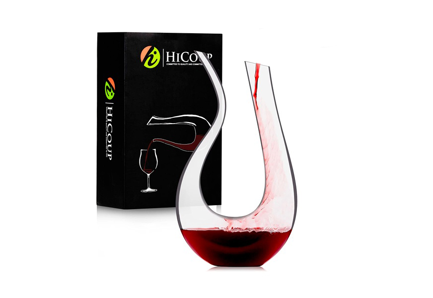 hicoup 100% lead free hand blown red wine decante 1