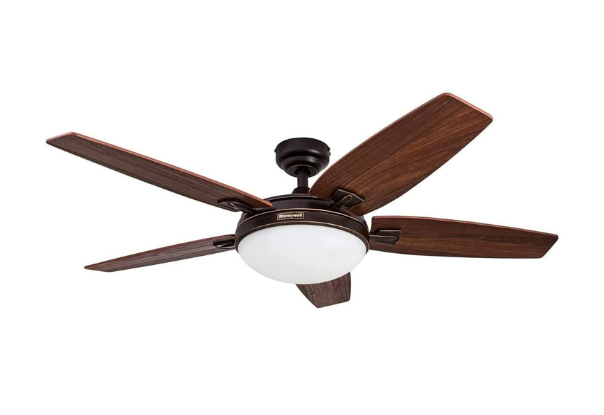 honeywell carmel ceiling fan with integrated light kit and remote control 1