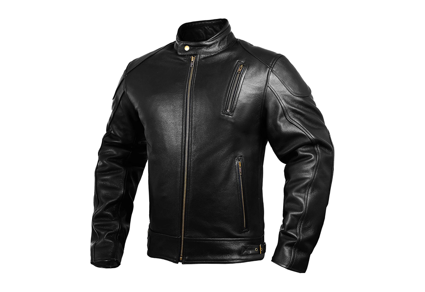 hwk men's leather motorcycle jacket