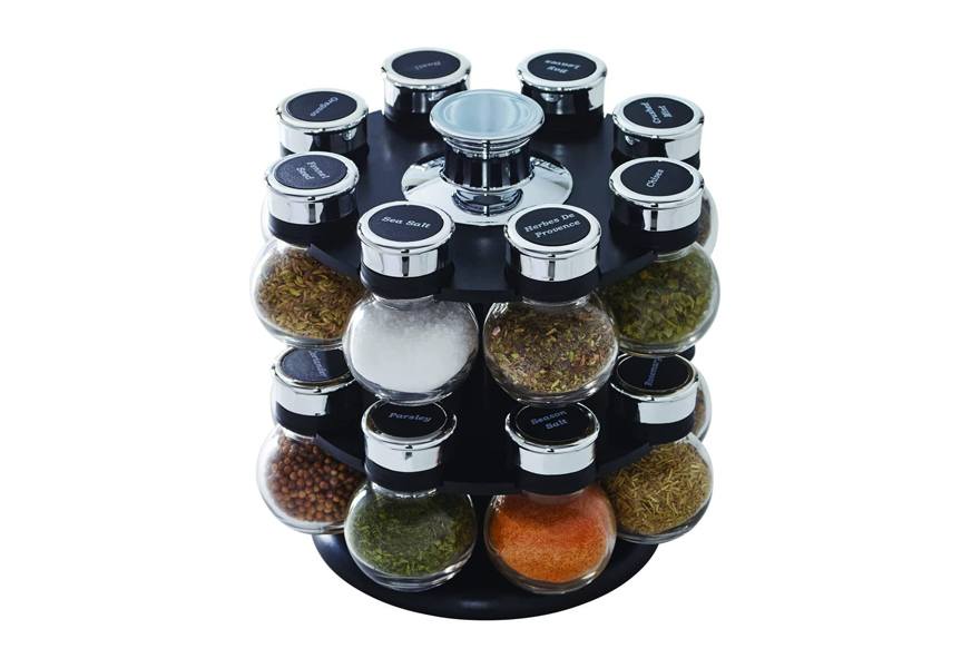 kamenstein ellington 16 jar revolving countertop spice rack