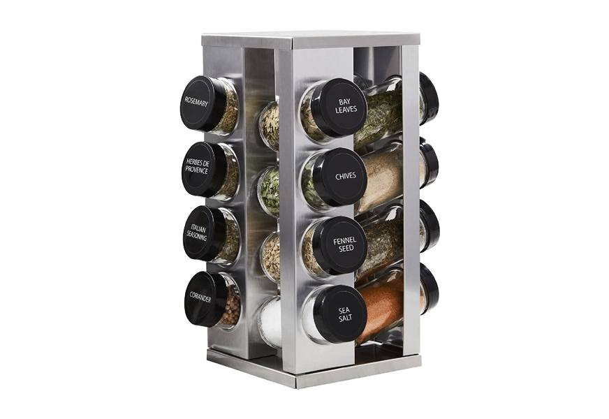 kamenstein heritage 16 jar revolving countertop spice rack