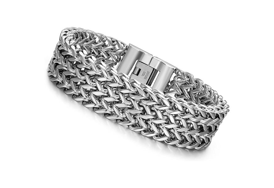 loyallook cuban curb link chain men's bracelet
