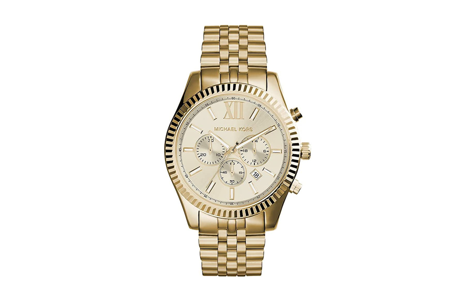 michael kors lexington chronograph stainless steel watch